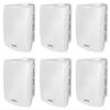 Rockville WET-5W 5.25-in 70V/100V 40W RMS IPX55 Rated Commercial Indoor/Outdoor Wall Mount Speakers w/ABS Waterproof Cabinets, Aluminum Rustproof Grilles & Swivel Brackets, 6-Piece view 1