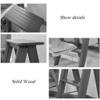XWZJY Moveable 3 Steps Ladder Thickening Wooden Stairs Chair Folding Step Stool for Living Room/Kitchen/Balcony,Max Load 150kg (Color : Black) view 3