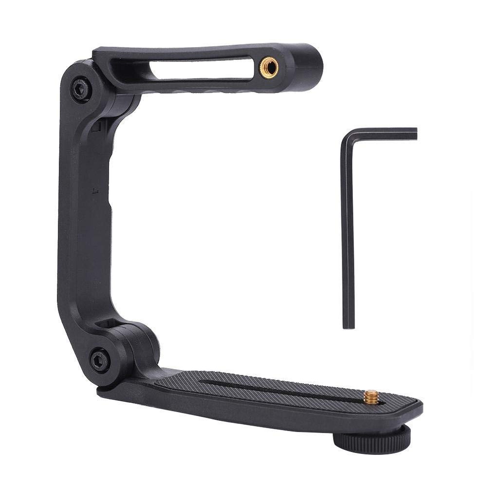 Video Filming Camera Handle with Standard 1/4 Threaded Interface Foldable Handheld Stabilizer Holder Grip, Gimbal Stabilizer Accessories for