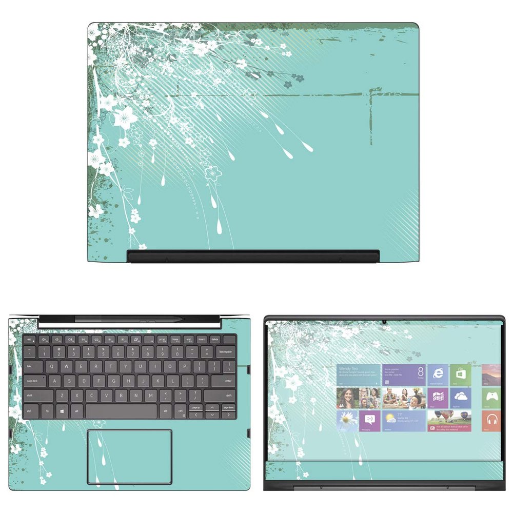 Decalrus - Protective Decal Floral Skin Sticker for Dell Inspiron i7391 2-in-1 (13.3" Screen) case Cover wrap DEinspiron2in1_I7391-78