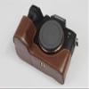 A7R IV Case, BolinUS Handmade PU Leather Half Camera Case Bag Cover Bottom Opening Version for Sony Alpha A7R IV with Hand Strap (Coffee) view 4