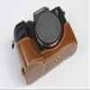 A7R IV Case, BolinUS Handmade PU Leather Half Camera Case Bag Cover Bottom Opening Version for Sony Alpha A7R IV with Hand Strap (Brown) view 1