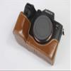 A7R IV Case, BolinUS Handmade PU Leather Half Camera Case Bag Cover Bottom Opening Version for Sony Alpha A7R IV with Hand Strap (Brown) view 2