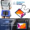 360 Rotating CAse Compatible with iPad 10.2 inch 2020 2019 8th 7th Generation case with Pencil Holder Kickstand Shockproof Heavy Duty with Shoulder Strap Hand Strap,Blue+Black view 4