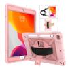 360 Rotating Case Compatible with iPad 10.2 inch 8th 7th Gen case with Pencil Holder Kickstand Shockproof Heavy Duty with Shoulder Strap Hand Strap,Rose Gold view 1