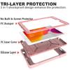 360 Rotating Case Compatible with iPad 10.2 inch 8th 7th Gen case with Pencil Holder Kickstand Shockproof Heavy Duty with Shoulder Strap Hand Strap,Rose Gold view 2