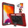 360 Rotating CAse Compatible with iPad 10.2 inch 2020 2019 8th 7th Generation case with Pencil Holder Kickstand Shockproof Heavy Duty with Shoulder Strap Hand Strap,Red+Black