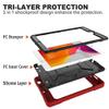 360 Rotating CAse Compatible with iPad 10.2 inch 2020 2019 8th 7th Generation case with Pencil Holder Kickstand Shockproof Heavy Duty with Shoulder Strap Hand Strap,Red+Black view 2