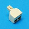 CUI STACK AMK-0051 Modular Phone Line Splitter, RJ11 Plug to 2 RJ11 Jacks Qty 5 view 3