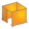Welding Booth, 8 ft. W, 6 ft., YLW Org view 1