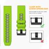 NotoCity Compatible with Fenix 6X Watchbands Silicone Sport Watch Strap for Fenix 5X/5X Plus/ 6X Pro/7X/ 3/3 HR/Tactix/Descent MK1/D2 Delta PX (Green-Black) view 4