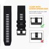 NotoCity Compatible with Fenix 6X Watchbands Silicone Sport Watch Strap for Fenix 5X/5X Plus/ 6X Pro/7X/Fenix 3/3 HR/Tactix/Descent MK1/D2 Delta PX/D2 Charlie Smartwatch(Black-Grey) view 4