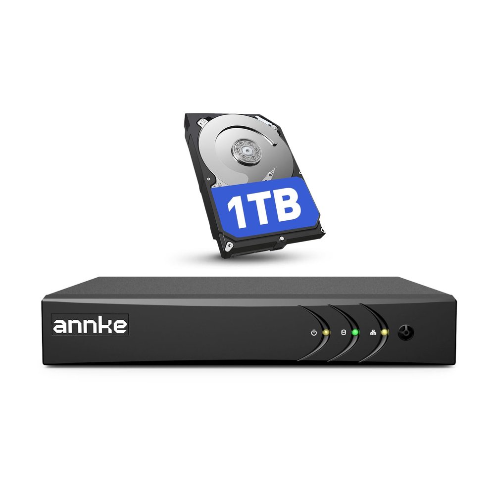 ANNKE 8 Channel 3K Lite Security Digital Video Recorder with 1TB Hard Drive, H.265+ Hybrid 5-in-1 Surveillance DVR, Human & Vehicle Detection, Supports 8CH Analog and 2 IP Cameras for 24/7 Home CCTV