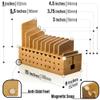 Prosumer's Choice Multi Device Charging Station - Bamboo Charging Dock and Cord Organizer for 10 Devices - Bamboo Desk Organizer Rack with Cable Box for Power Strip Storage, Phones and Tablets view 2