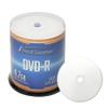 Optical Quantum DVD-R 4.7GB 16X White Inkjet Printable Hub Printable - 100pk Cake Box (FFP), 100 Discs view 1