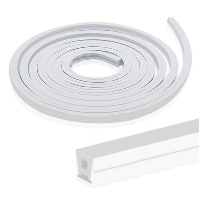 BIRRAY 16.4FT/5M Silicone LED Strip Channel, 16x16mm Flexible LED Diffuser Tube for LED Strips Up to 12mm Wide, IP67 Waterproof Channel Cover with Mounting Accessories for Indoor & Outdoor Lighting