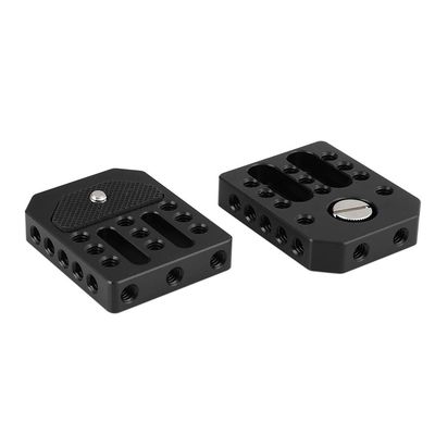 CAMVATE Universal Base Plate with 1/4" Threads Mount for Director's Monitor Cage Kit (2 Pieces) - 2307