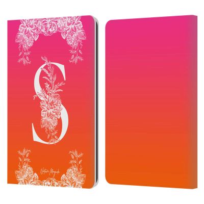 Head Case Designs Officially Licensed Nature Magick Letter S White Floral Monogram 2 Leather Wallet Case Compatible with Kindle Paperwhite 1/2 / 3
