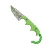 CRKT Minimalist Bowie Gears EDC Knife: Compact Everyday Carry Fixed Blade, Folts Utility Knife with Satin finish, Resin Infused Fiber Handle, and Glow-in-the-dark Sheath 2387G view 1