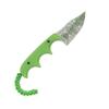 CRKT Minimalist Bowie Gears EDC Knife: Compact Everyday Carry Fixed Blade, Folts Utility Knife with Satin finish, Resin Infused Fiber Handle, and Glow-in-the-dark Sheath 2387G view 2