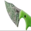 CRKT Minimalist Bowie Gears EDC Knife: Compact Everyday Carry Fixed Blade, Folts Utility Knife with Satin finish, Resin Infused Fiber Handle, and Glow-in-the-dark Sheath 2387G view 4