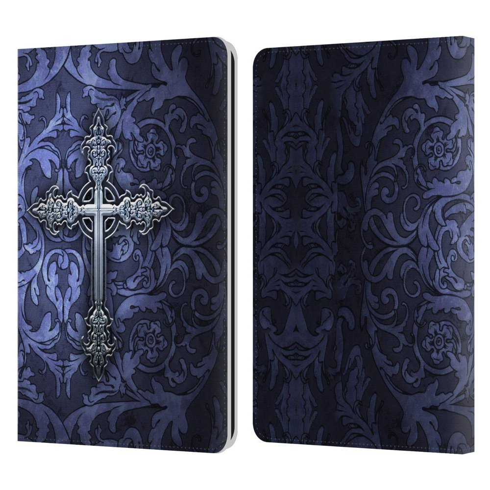Head Case Designs Officially Licensed Brigid Ashwood Gothic Crosses Leather Wallet Case Compatible with Kindle Paperwhite 1/2 / 3