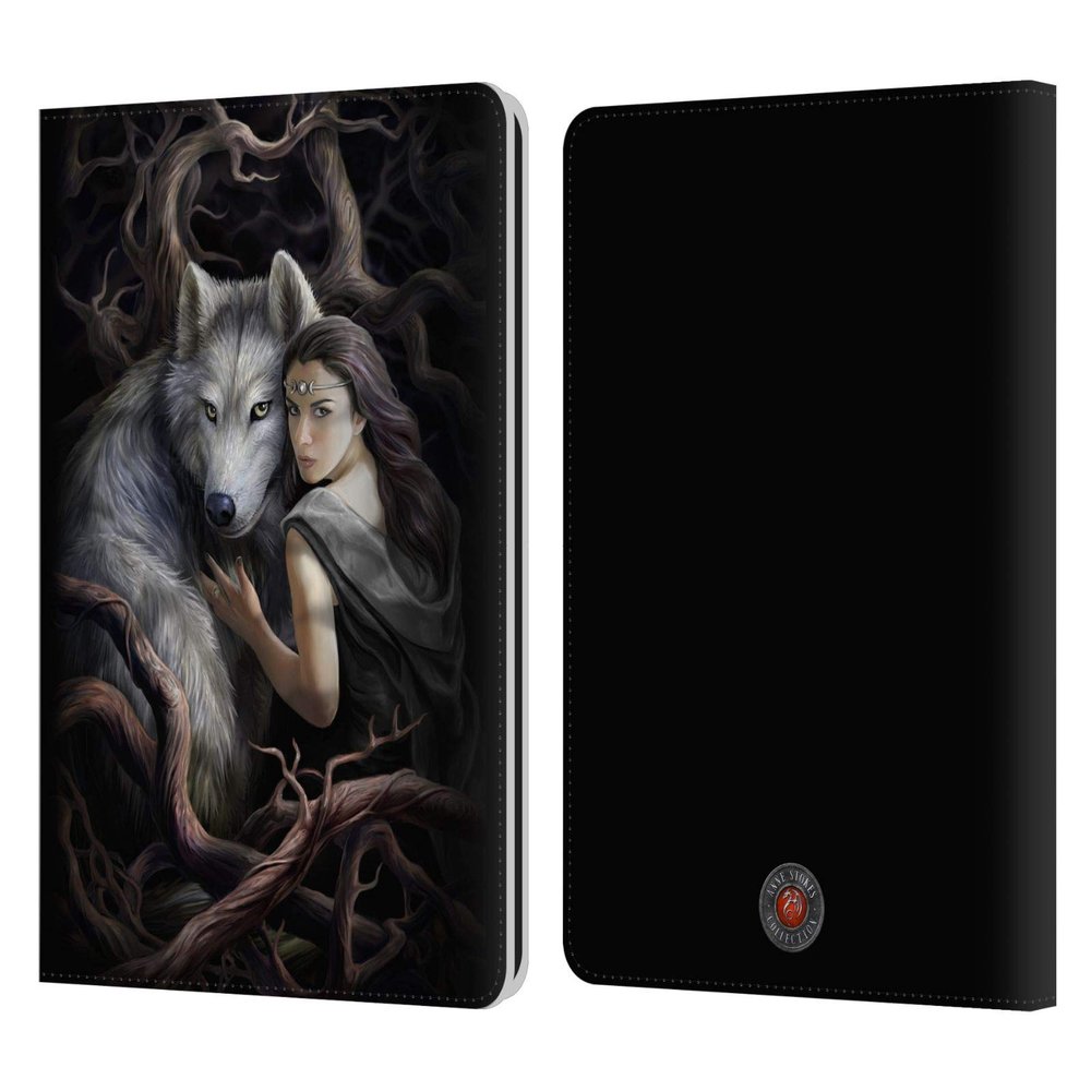 Head Case Designs Officially Licensed Anne Stokes Soul Bond Wolves 2 Leather Wallet Case Compatible with Kindle Paperwhite 1/2 / 3