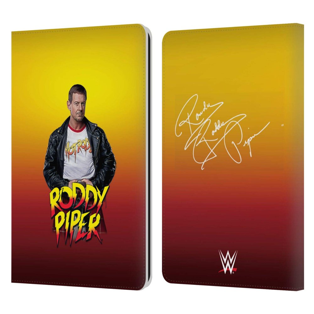 Head Case Designs Officially Licensed WWE Leather Jacket Rowdy Roddy Piper Leather Wallet Case Compatible with Kindle Paperwhite 1/2 / 3