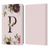 Head Case Designs Officially Licensed Nature Magick Letter P Floral Black Monogram 2 Leather Wallet Case Compatible with Kindle Paperwhite 1/2 / 3 view 1