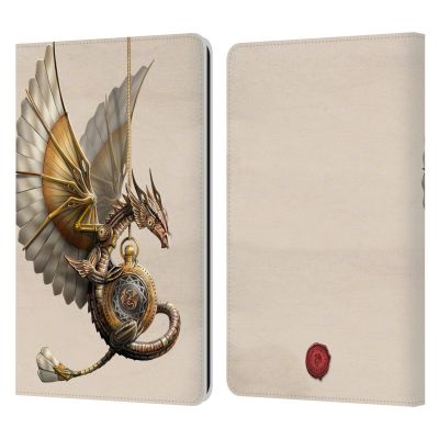 Head Case Designs Officially Licensed Anne Stokes Clockwork Dragon Steampunk Leather Wallet Case Compatible with Kindle Paperwhite 1/2 / 3