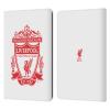 Head Case Designs Officially Licensed Liverpool Football Club White Crest 2 Leather Wallet Case Compatible with Kindle Paperwhite 1/2 / 3 view 1