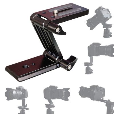 PURAMI Universal Flex Tilt Head Z Mount Bracket with Arca-Swiss and Tripod Quick Release Plate for Camera Slider Rail Cage Rig Gimbal Stabilizer Compatible with DSLR Canon Nikon Sony