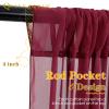 10ftx8ft Burgundy Chiffon Backgrounds Fabric Photo Booth Backdrop Curtains for Weddings Arch Birthday Party Supplies Photo Studio Decoration view 4