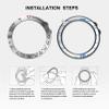 Baihui Stainless Steel Bezel Ring Compatiable with Garmin Fenix 5X Watch Bezel Ring Adhesive Cover Anti Scratch & Collision Protector for Garmin Watch Accessory (Silver - Not Fit Fenix 5 / 5X Plus) view 4