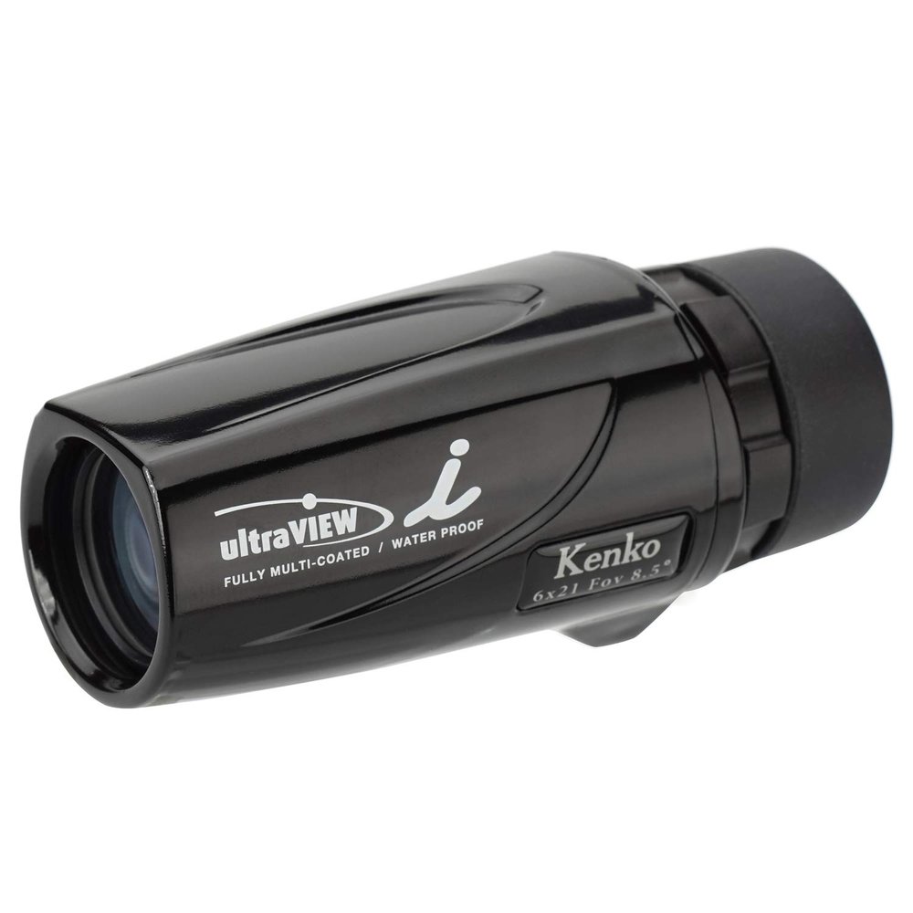Kenko 220092 Ultra View I 6x21FMC 6x 21mm Caliber Fully Waterproof Fully Multi Coated Monocular Black