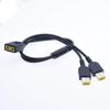 1 Female to 2 Male DC Power Jack Adapter Cable Connector for ThinkPad X1 Carbon Laptop Power Adapter Charger view 3