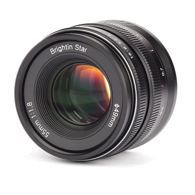 Brightin Star 55mm F1.8 Full Frame Manual Focus MF Large Aperture Prime Standard Fixed Focal Lens, Fit for Canon RF-Mount EOS-RP, R, R5,R7, R6, R3, R10