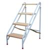 XWZJY 3/4 Step Ladder Wooden Folding Lightweight Non-Slip Ascending Stepladder Metal Frame Multifunction Storage Shelf Shoe Rack Home Garden Tool,Max Load 150kg view 1