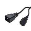 IEC Splitter Cable C20 Plug to 2 x C13 Socket Y Lead 32CM view 1