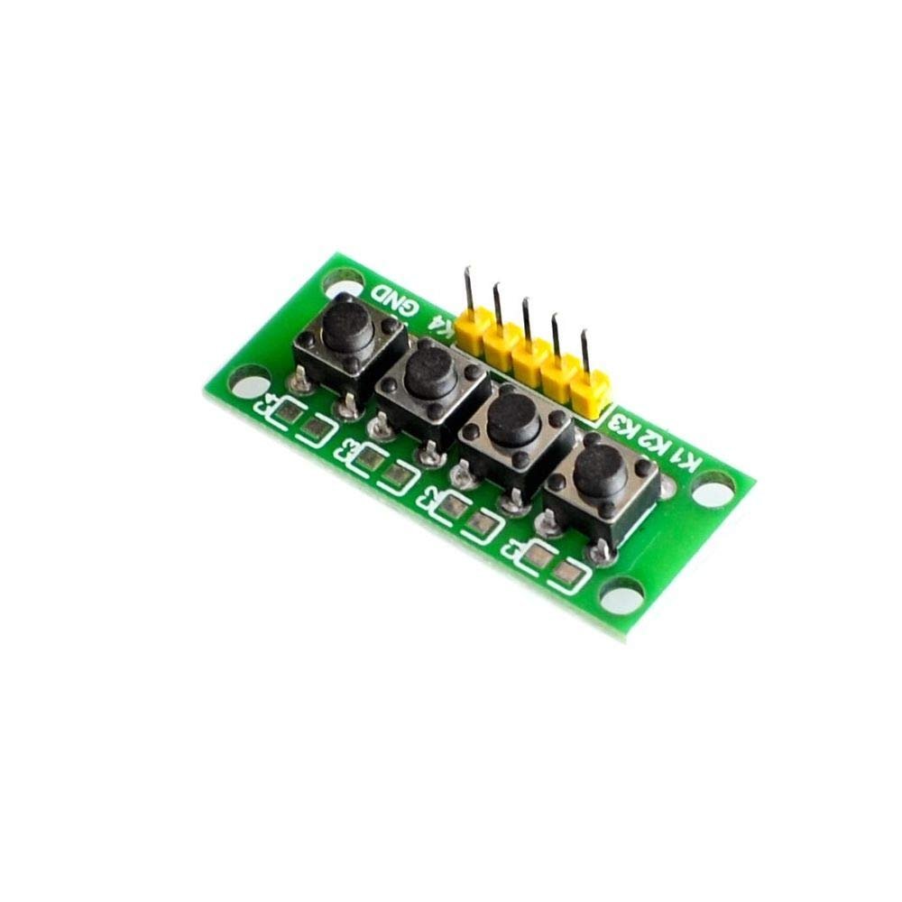 10PCS/LOT DIY Kit 1x4 4 Independent Key Button Keypad Keyboard Module Mcu for Arduino Student Class Design Graduation Project