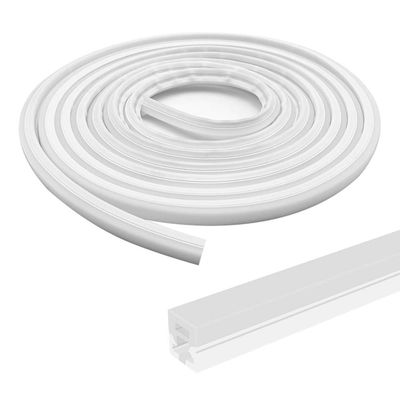 16.4FT/5M 12x12mm U-Shape Silicone LED Strip Channel, Flexible LED Diffuser Tube for LED Strips Up to 8mm Wide, IP67 Waterproof Channel Cover with Mounting Accessories for Indoor & Outdoor Lighting