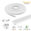 16.4FT/5M 12x12mm U-Shape Silicone LED Strip Channel, Flexible LED Diffuser Tube for LED Strips Up to 8mm Wide, IP67 Waterproof Channel Cover with Mounting Accessories for Indoor & Outdoor Lighting view 2