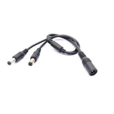 10pcs DC Power 5.5x2.1mm 1 Female to 2 Male Plug Cable Splitter Adapter for Security CCTV Camera