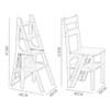 XWZJY 3-Layer Step Stool Thickening Wooden Staircase Chairs Creative Folding Plant Stand Ladder for Living Room/Kitchen/Balcony,40X46X89cm,Wood Color view 2