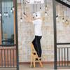 XWZJY 3-Layer Step Stool Thickening Wooden Staircase Chairs Creative Folding Plant Stand Ladder for Living Room/Kitchen/Balcony,40X46X89cm,Wood Color view 4