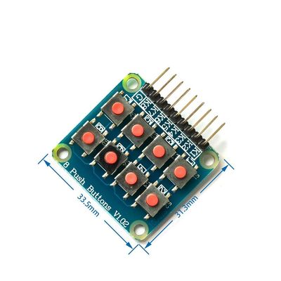 10PCS/LOT 2x4 Keypad 4x2 Keypad 8 Push Buttons V1.00 Key Board Matrix Keyboard Button for Arduino AVR PIC 2 * 4 Module AVR PIC