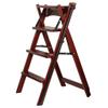 XWZJY Foldable 4 Step Ladder Portable Beech Wood Stairs Chair Climb Stepladde with Handrail Support Safety Creative Small Foot Stools Max Load 120kg view 1