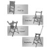 XWZJY Foldable 4 Step Ladder Portable Beech Wood Stairs Chair Climb Stepladde with Handrail Support Safety Creative Small Foot Stools Max Load 120kg view 4