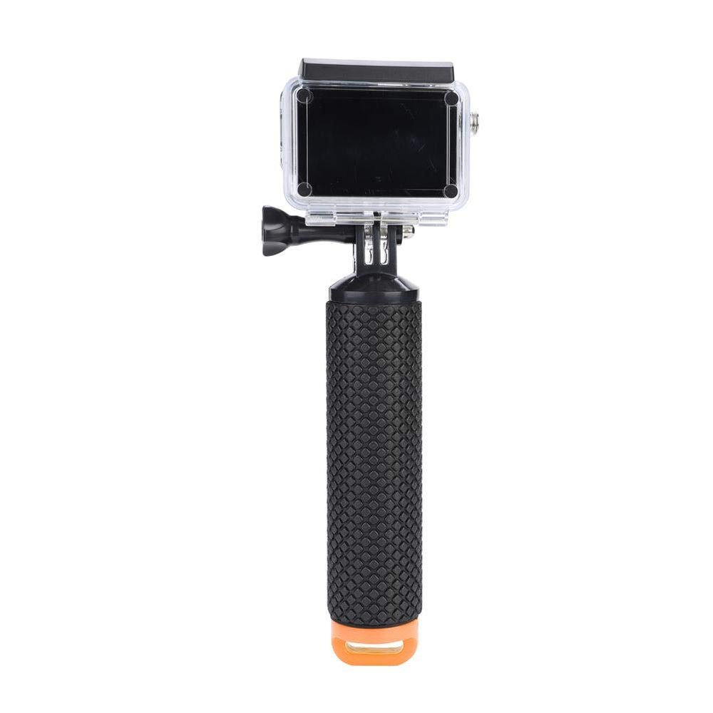 Floating Handle Grip,Portable Anti-Slip Floating Bobber Stick Floaty Handheld Grip Holder Monopod with Lanyard for Action Camera for Diving,Surfing,Swimming(Orange)