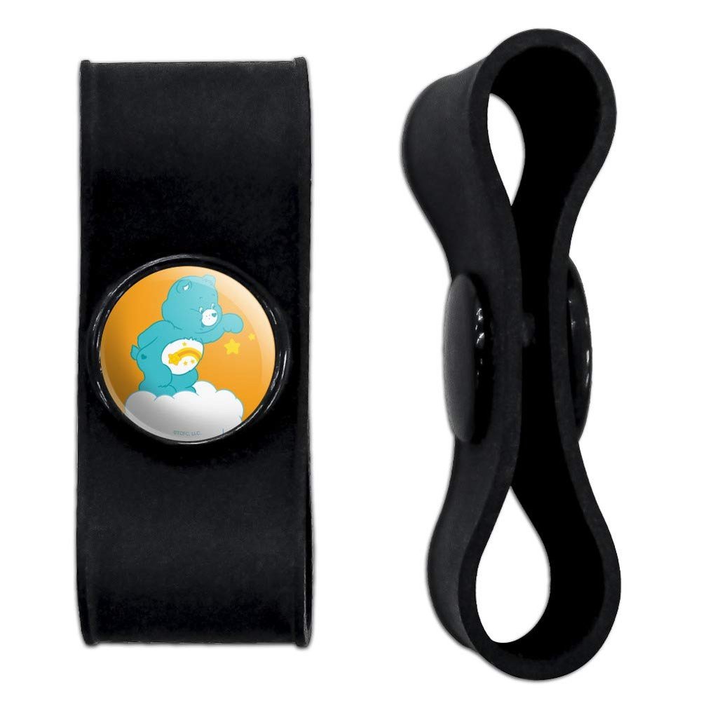 GRAPHICS & MORE Care Bears Wish Bear Headphone Earbud Cord Wrap - Charging Cable Manager - Wire Organizer Set of 2 - Black